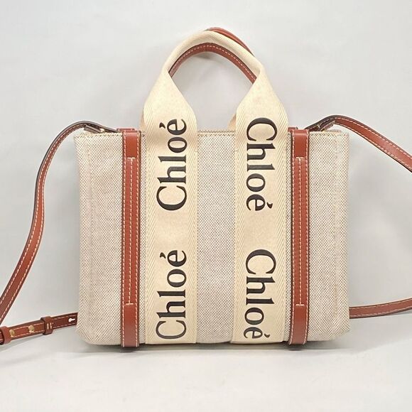 Chloe Small Woody Canvas Tote Bag - Picture 6 of 13